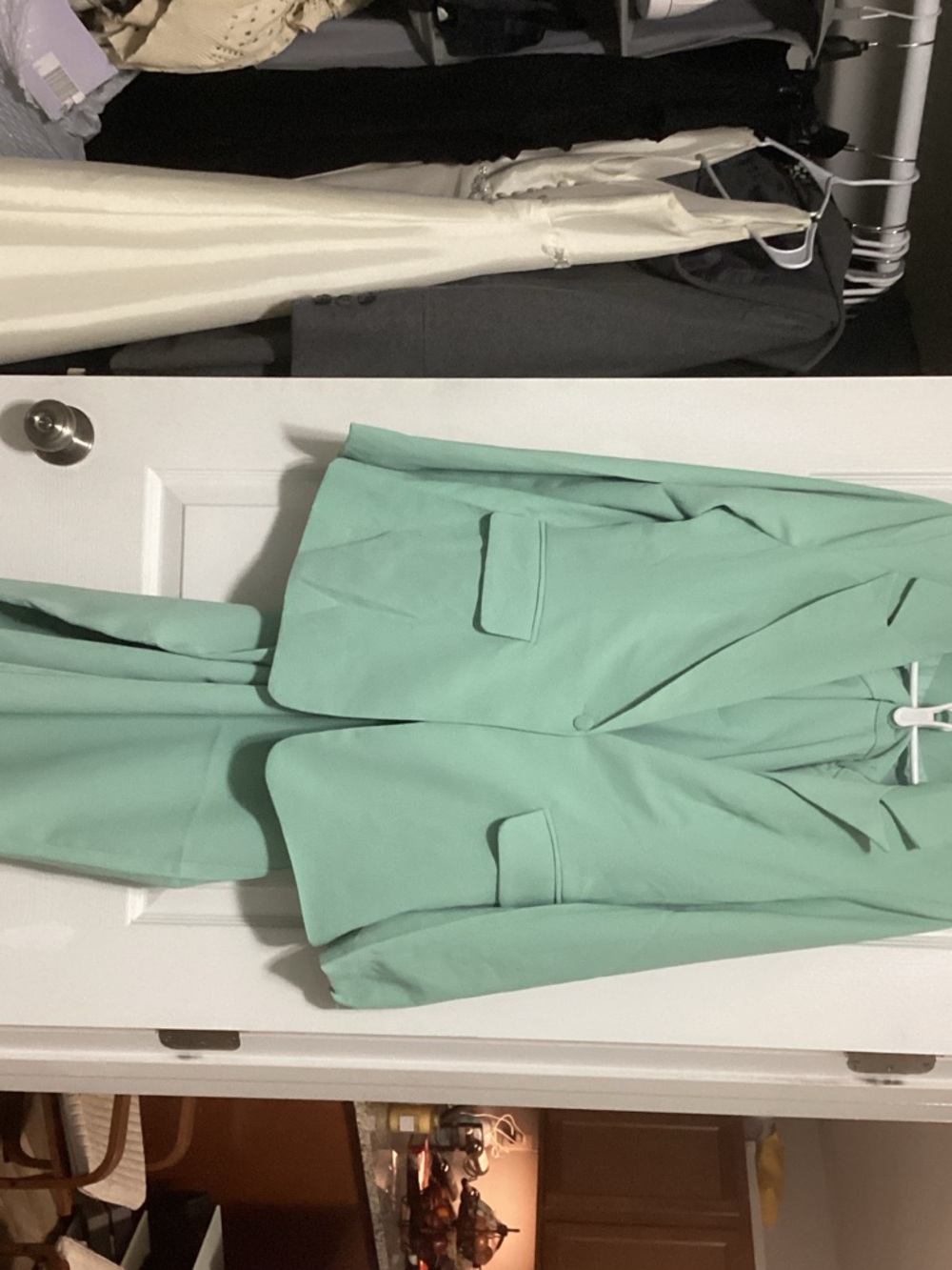 SHEIN Mint Green Tailored Pantsuit Trousers
